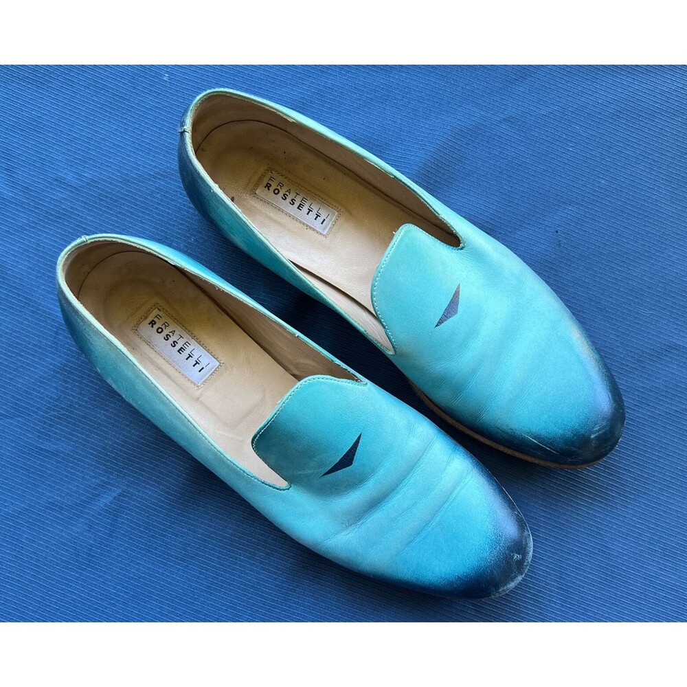 Women’s 38.5 Fratelli Rossetti Flats 8.5 Deep Blue Sea Gradient Slip On Shoes